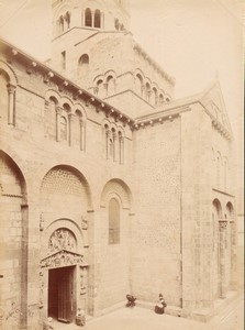 France Clermont Ferrand Basilica of Notre-Dame old large Photo Mieusement 1885