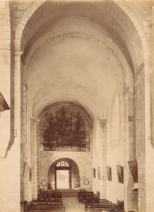 France Puy de Dôme Royat Church old large Photo Mieusement 1887