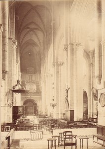 France Auvergne Brioude Saint-Julien Basilica old large Photo Mieusement 1885