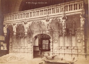 France Limoges Cathedral Rood screen old large Photo Mieusement 1885