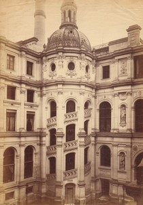 France Paris City Hall Architecture old large Photo Mieusement 1885