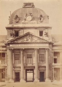 France Paris Ecole Supérieure de Guerre Warfare School old large Photo 1880
