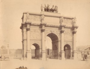 France Paris Carrousel Arch Council worker old large Photo 1885