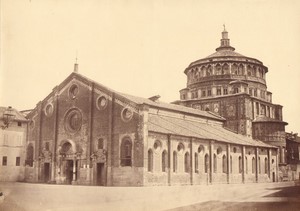 Italy Milano Santa Maria delle Grazie Old Photo Pompeo Pozzi 1870