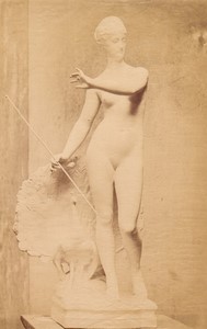 France Sculpture Junon by Mercier old large Photo Giraudon 1885