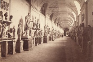 Vatican Museo Vaticano Gallery of Statues Old Photo Verzaschi 1875 #1