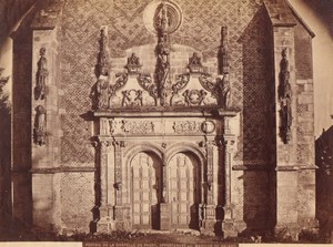 France Pagny Chapel Door Marquis de Galard Old Photo Bourgogne 1875