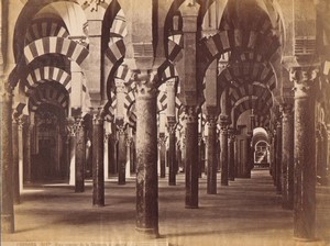 Spain Cordoba Cathedral Mosque Columns Old Photo Laurent 1875