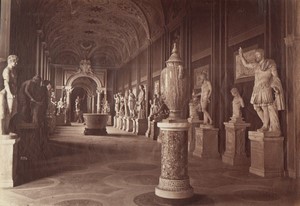 Vatican Museo Vaticano Gallery of Statues Old Photo Verzaschi 1875 #2