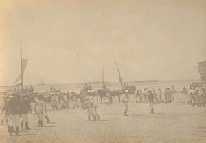 Argentina Buenos Aires Harbour Sailors Drum old Photo 1900