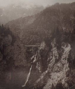 Germany near Neuschwanstein castle Marienbrücke Bridge old Photo Jos Albert 1899