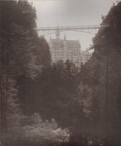 Germany Neuschwanstein castle Bridge old Photo Jos Albert 1899