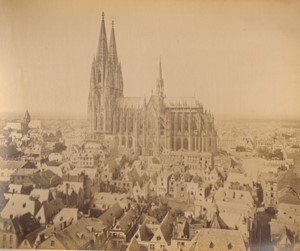 Allemagne Cologne Cathedrale panorama ancienne Photo 1880