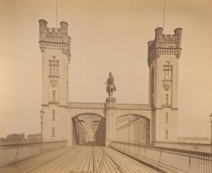 Allemagne Cologne Pont sur le Rhin Dombrücke ancienne Photo 1880 #1