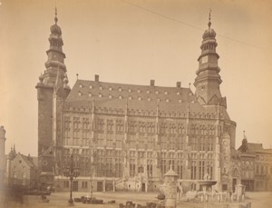 Germany Aachen Town Hall Rathaus Old Photo 1880
