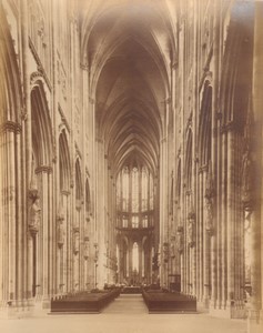 Germany Cologne Cathedral interior Old Photo 1880