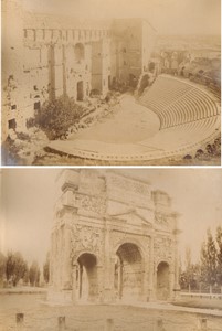France Orange Roman Theatre & Triumphal Arch Old Photos Neurdein 1880