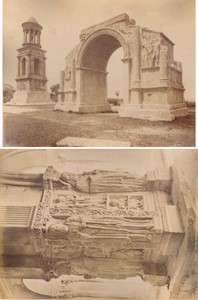 France St Remy de Provence Roman Arch & Arles Abbey Old Photos Gilletta 1880