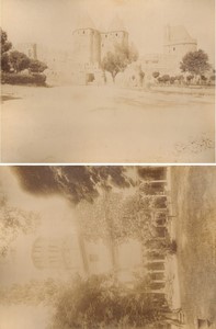 France Carcassonne wall & Toulouse Augustins Museum Old Photos Neurdein 1880