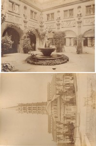 France Toulouse Augustins courtyard & St Sernin Basilica Photos Neurdein 1880