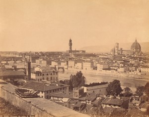 Italy Firenze panorama Old Photo Roberto Rive 1860's