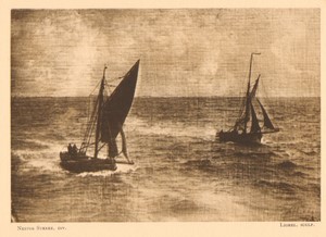 Belgium l'Art en Photographie Sailboats old Halftone Nestor Stekke 1901