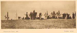 Belgium l'Art en Photographie Beach Scene old Halftone Ferdinand Leys 1901