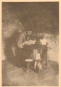 Belgium Sentiment d'Art en Photographie Man Reading Halftone Louis Mathy 1901