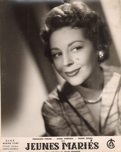 France Actress Anne Vernon in Film Jeunes Mariés Old Photo 1953