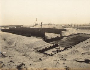 France Dunkerque Port Extension Construction work Old Photo 1935 #2
