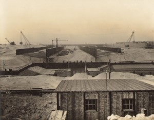France Dunkerque Port Extension Construction work Old Photo 1935 #3