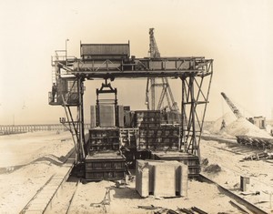 France Dunkerque Port Extension Construction work Old Photo 1935 #4
