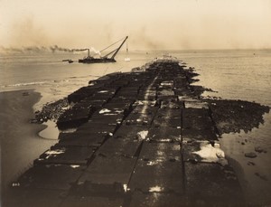 France Dunkerque Port Extension Construction work Old Photo 1935 #7