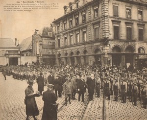 France Reims Artistique Boy-Scouts Review Old Large Postcard 1912