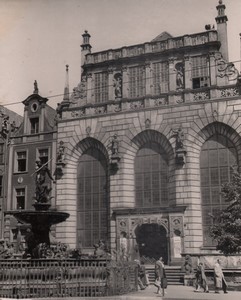 Poland Gdansk Fountain of Neptun Old Photo 1962
