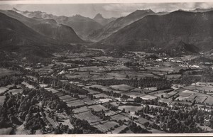 France Arudy Ossau valley Old Aerial Photo 1960