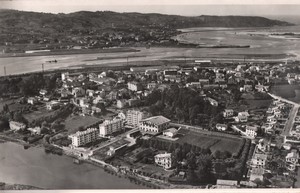 France Lower Pyrenees Hendaye Old Aerial Photo 1960
