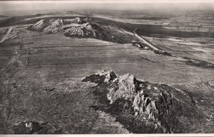 France Finistere Monts d'Arrée la Feuillée Old Aerial Photo 1960