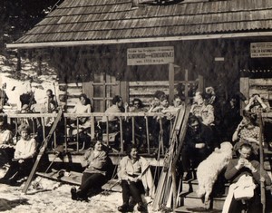 Poland Tatra refuge at Hala Kondratowa Old Photo 1962