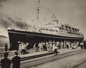 Poland the Batory at the port of Gdynia Old Photo 1962