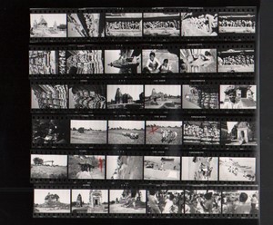 Travel in Asia India Artistic Study Temples Old contact print photo 1970