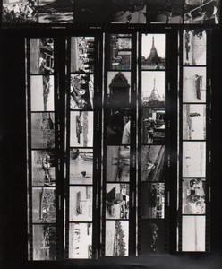 Travel in Asia Far East? Artistic Study Temple Old contact print photo 1970