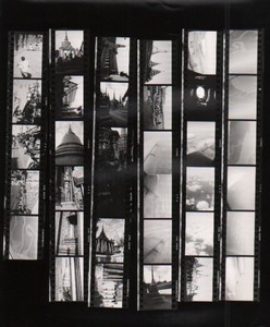 Travel in Asia Far East? Artistic Study Temples Old contact print photo 1970