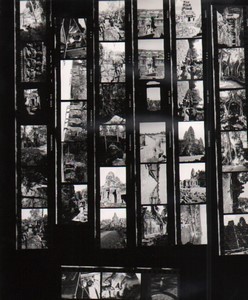 Travel in Asia Cambodia? Artistic Study Temple Old contact print photo 1970