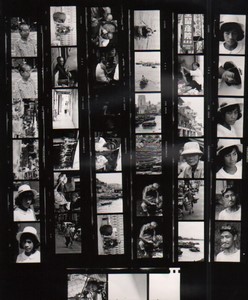 Travel in Asia Singapore? Artistic Study Old contact print photo 1970
