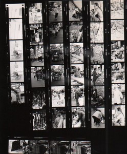 Travel in Asia Far East? Artistic Study Market Old contact print photo 1970