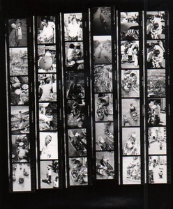 Travel in Asia Far East? Artistic Study Fishing Old contact print photo 1970