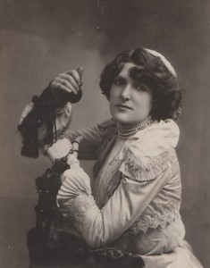 France artiste inconnu Danseuse Actrice de Theatre Castagnettes Ancienne Grande Photo 1900