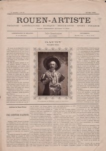 France  Journal Rouen Artiste Gaudy Opera Grand Premier Comique Ancienne Photo Tourtin 1883