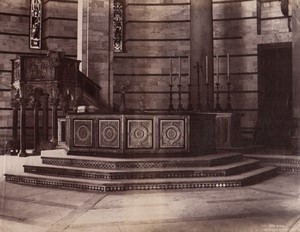 Italie Pise Baptistere Saint-Jean interieur Battistero di San Giovanni Ancienne Grande Photo 1880